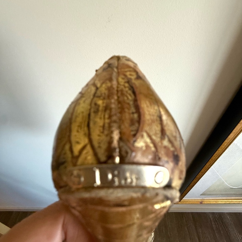 Dior Gold python Peep-Toe Heels - Picture 4 of 5